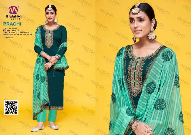 Meghali Prachi Fancy Festive Wear Jam Satin Designer Dress Material Collection